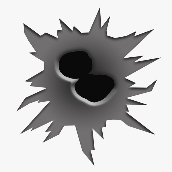 Bullet Hole 2 3d Model Made With 123d Unknown