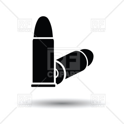 Pistol bullets icon on white background, 162466, download royalty-free  vector vector image ClipartLook.com 