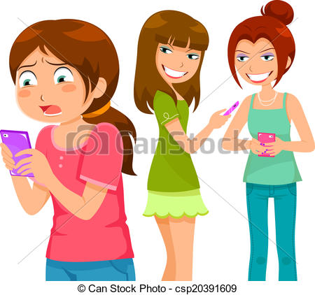... bullying through cell phone - girl being bullying by her... ...