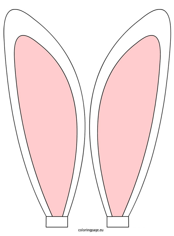 Bunny Ears Coloring Page - Bunny Ears Clip Art