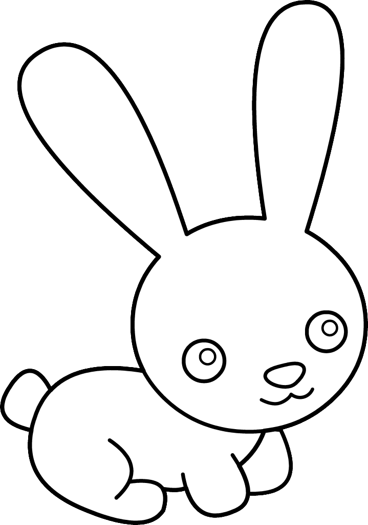 Bunny rabbit clipart black an - Bunny Clipart Black And White