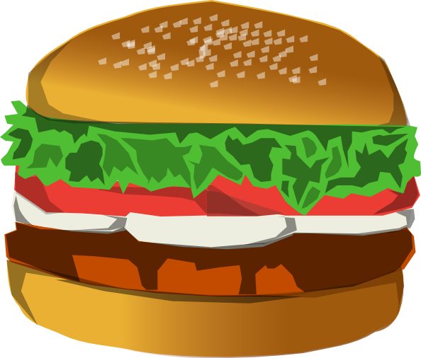 Burger Clip Art At Clker Com  - Clipart Burger