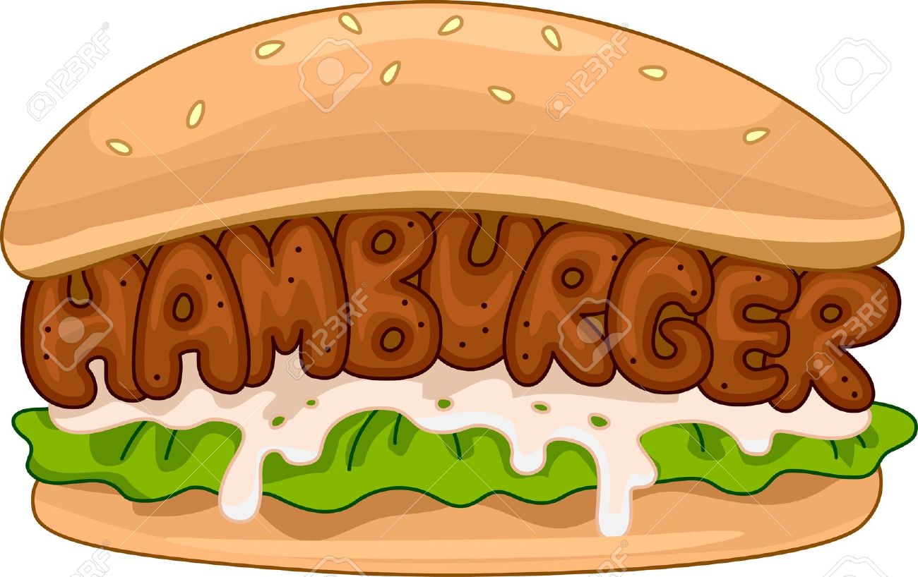 burger clipart: Illustration  - Hamburger Clip Art