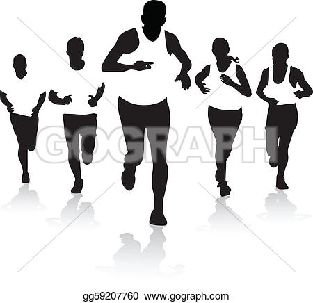 Group Running Clipart Foregro