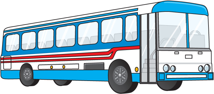 Red bus clipart