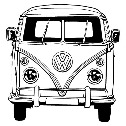 Vw bus, Buses and Cartoon on 