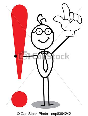 ... Business Attention exclamation mark with up hand Business Attention exclamation mark Clip Artby ...