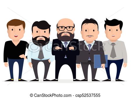 business team - group businessman character. - csp52537555