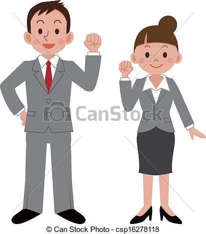 Businesswoman and businessman - Businessman Clipart