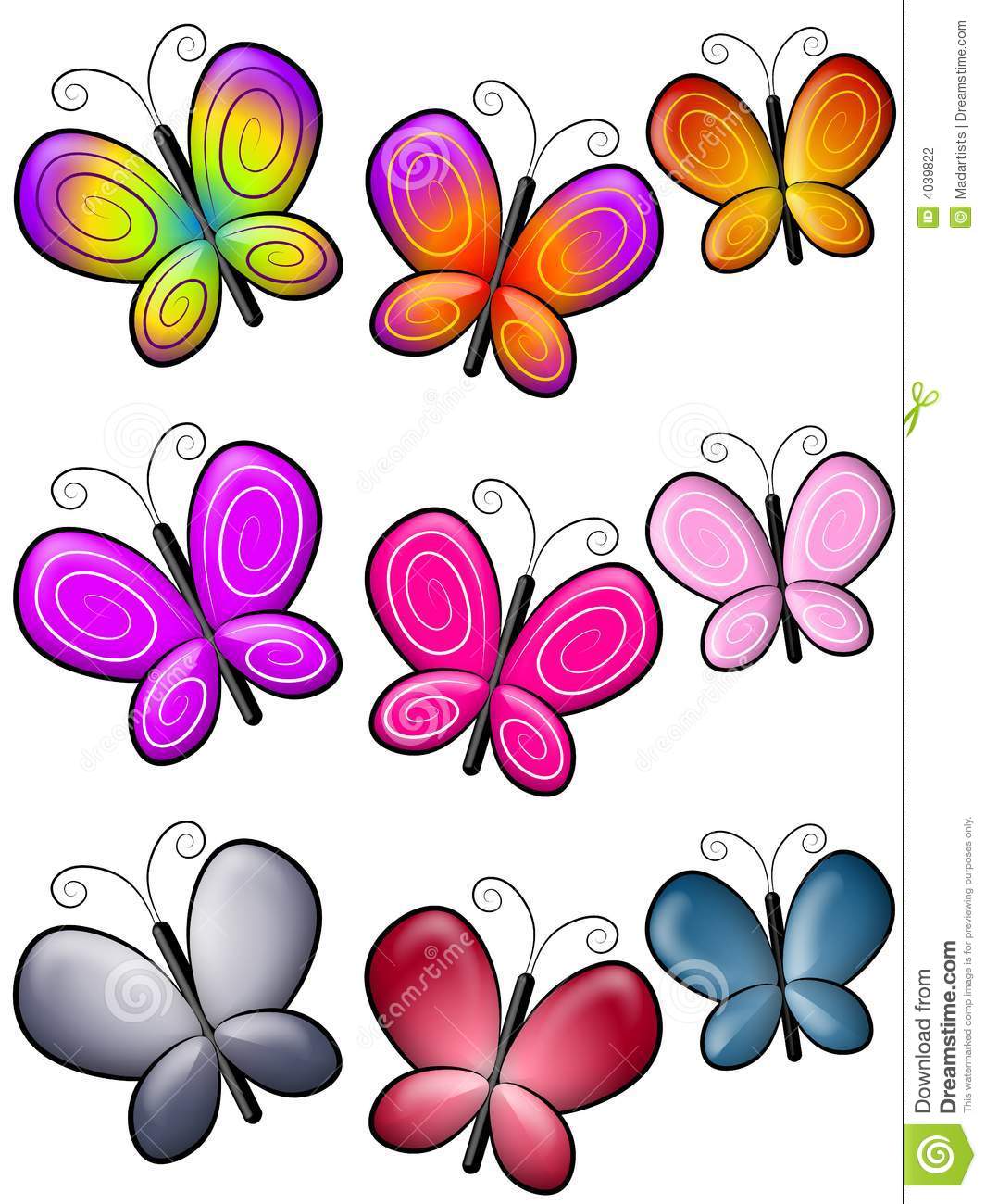 Butterflies Clip Art . - Clip On Butterflies