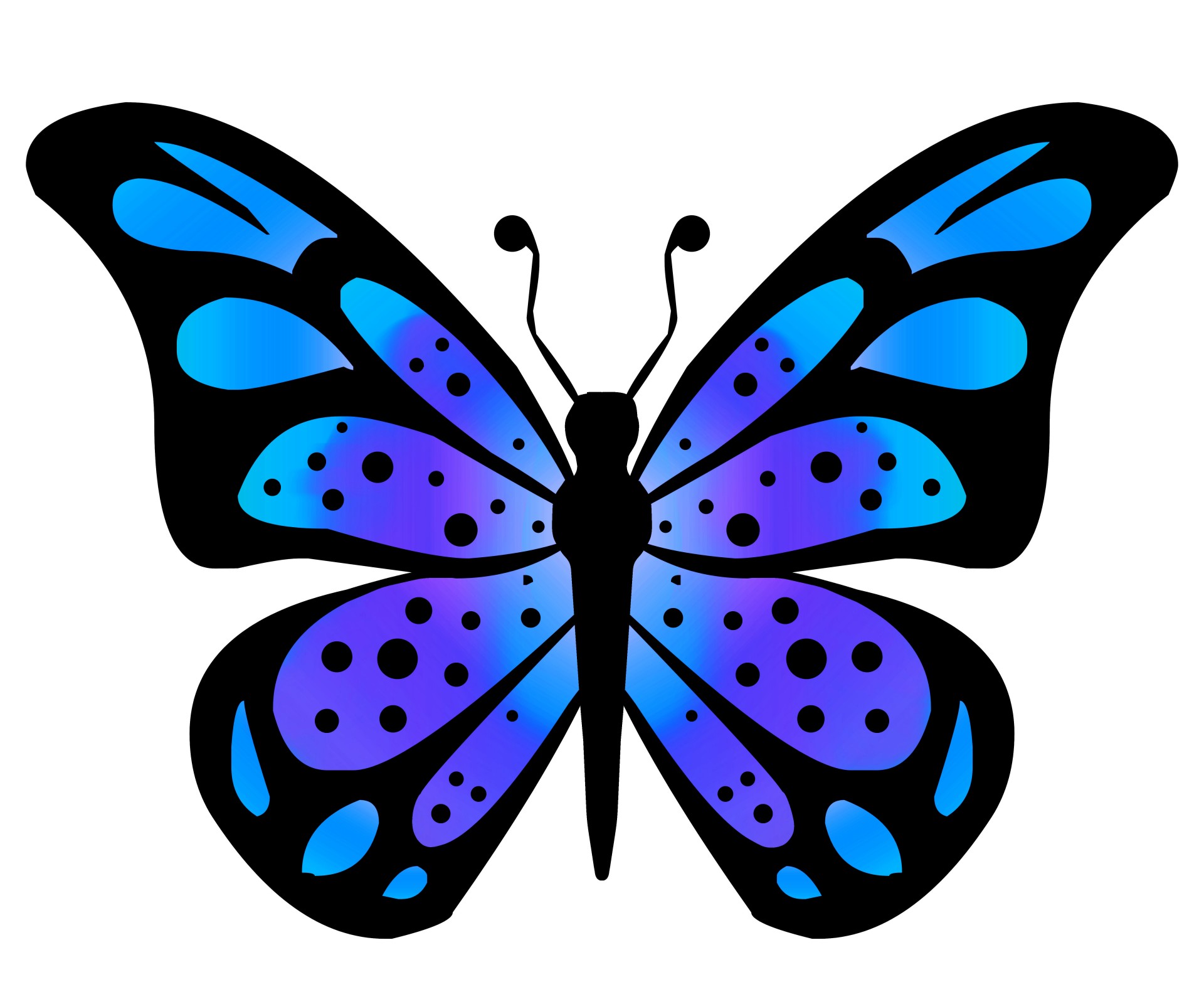 Butterfly art clipart .