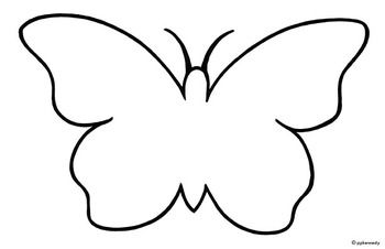 butterfly flying outline clip