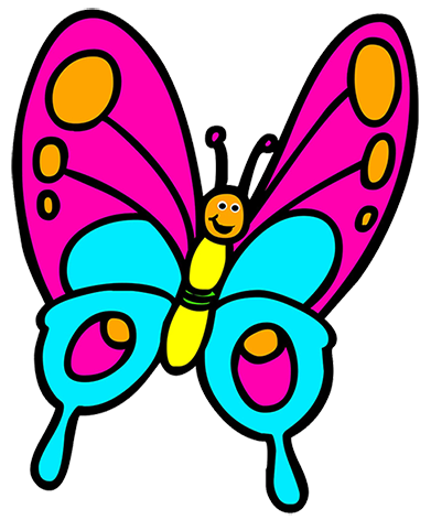 butterfly cartoon, cartoon bu - Butterflies Clip Art