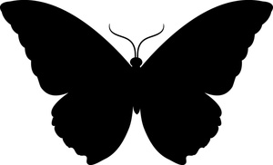 Butterfly Silhouette Clip . - Butterfly Silhouette Clip Art