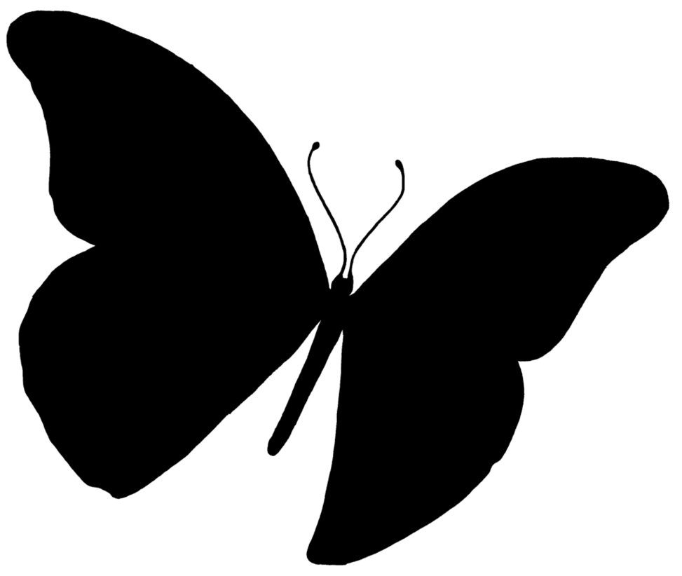 black and white butterfly tat