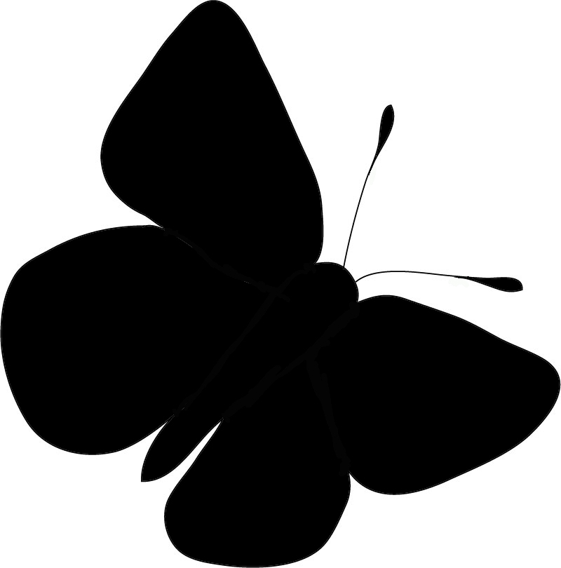 Butterfly Silhouette Set Different Clipart - Free Clip Art Images. Silhouette Graphics