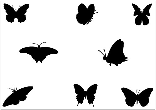 butterfly Silhouette Clip .