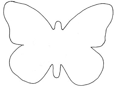 Butterfly template for garlan - Butterfly Outline Clipart