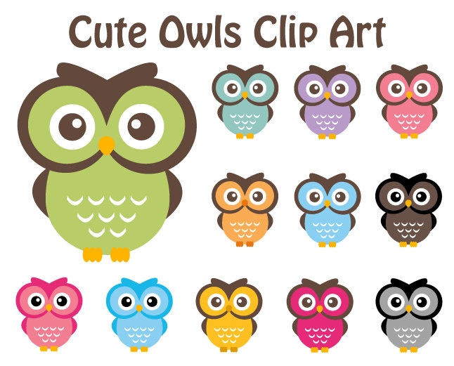 Buy 2 Get 2 Free Owl Clip Art 12 Digital By Dennisgraphicdesign
