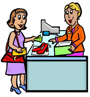 Clip Art of Someone Buying Cl