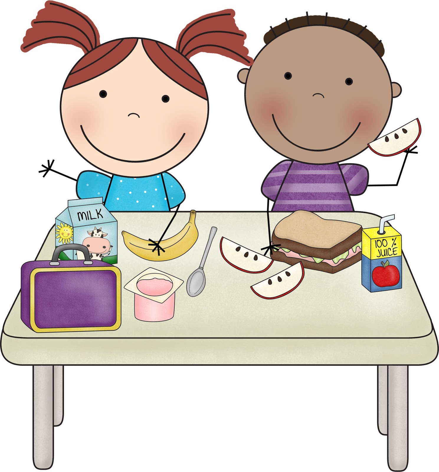 kids lunch clipart