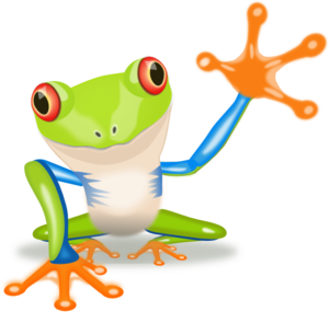 Tree Frog Clip Art Black And 