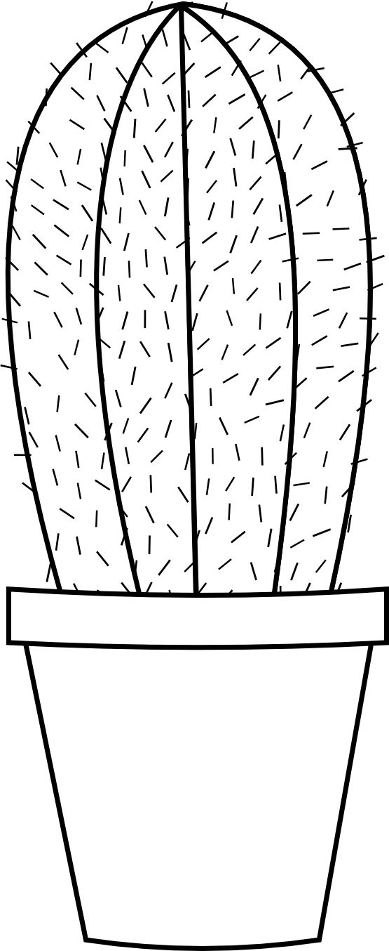 ... Cactus Clipart Black And White - clipartall ...