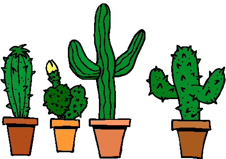 Cactus Clip art Flowers and p - Cactus Clipart