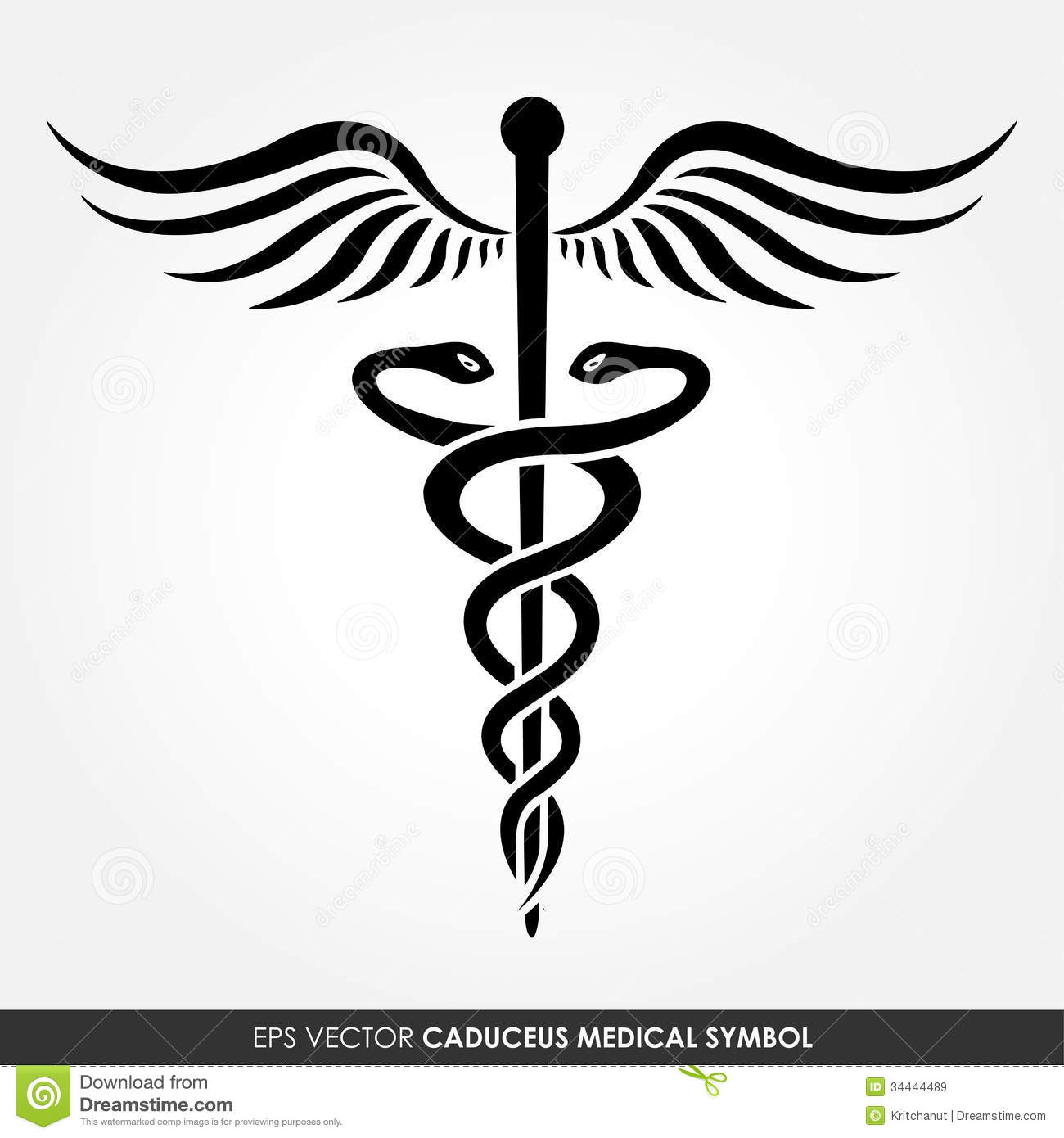 Caduceus - medical icon . - Caduceus Clipart