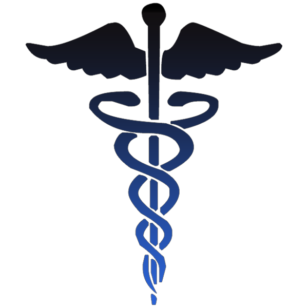 Caduceus Medical Symbol Black - Medical Symbol Clipart