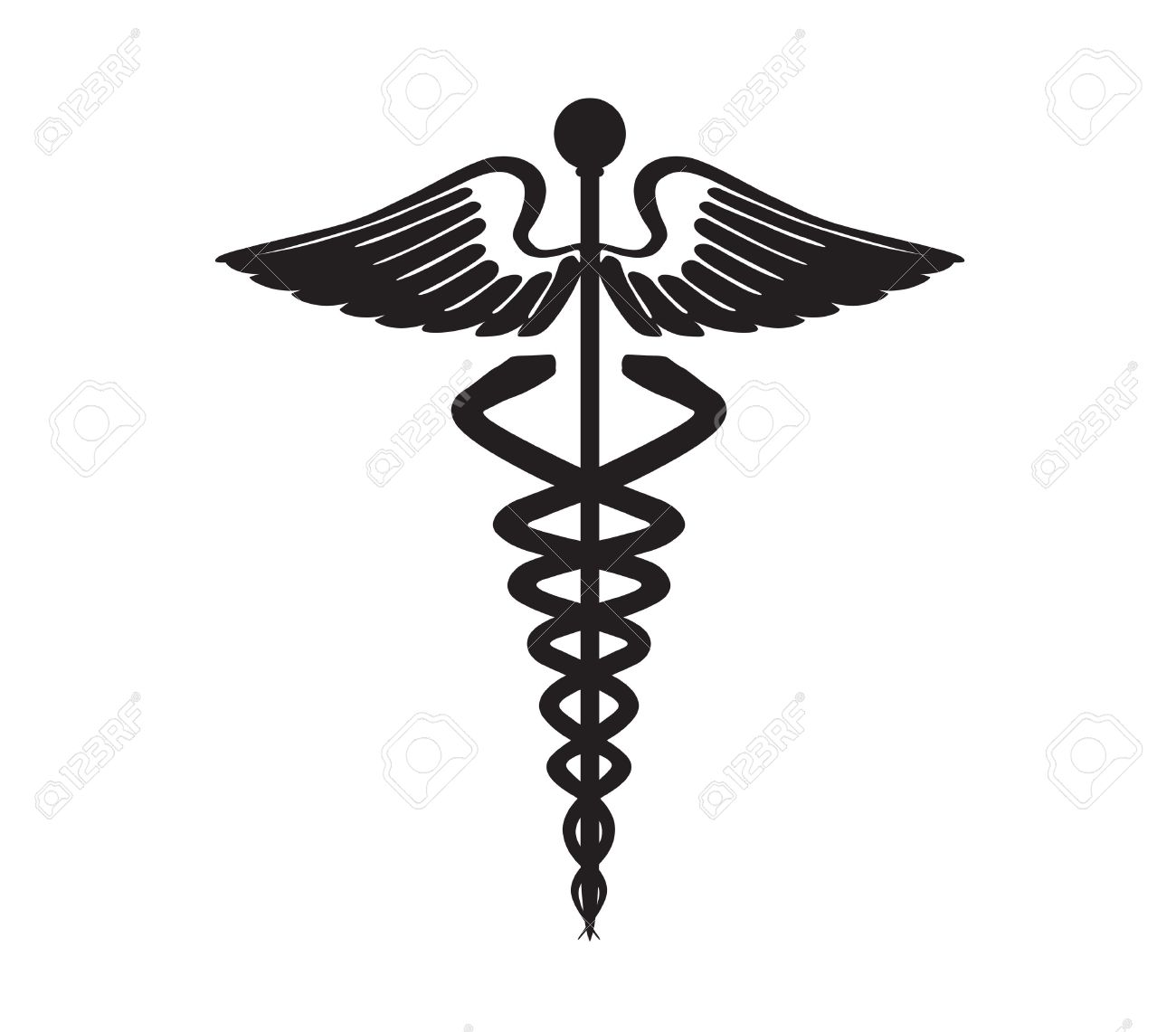 Caduceus Medical Symbol . - Medical Symbol Clipart