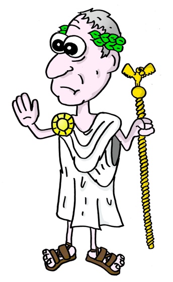 Cartoon Julius Caesar .