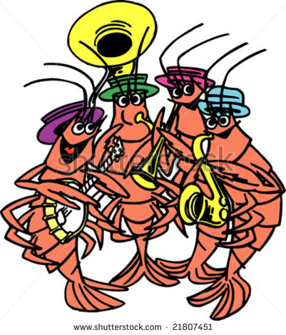 Cajun Clipart Shrimp Band Sto - Cajun Clip Art