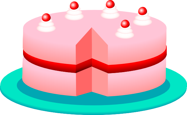 Blue birthday cake clip art b