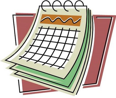 Calendar With Note clip art .