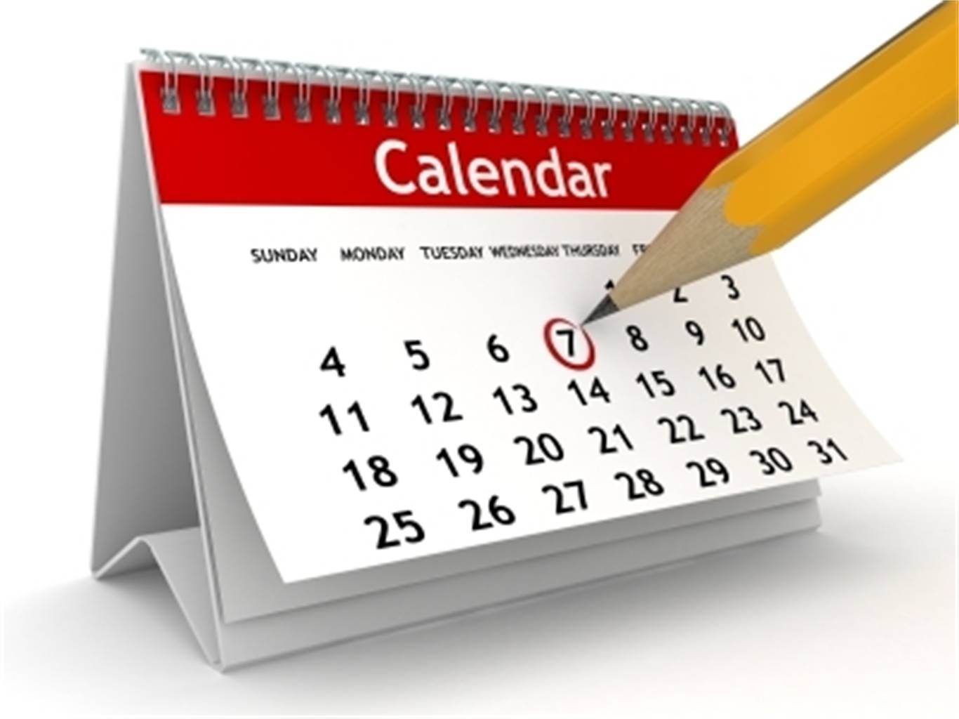 Calendar clipart work schedul