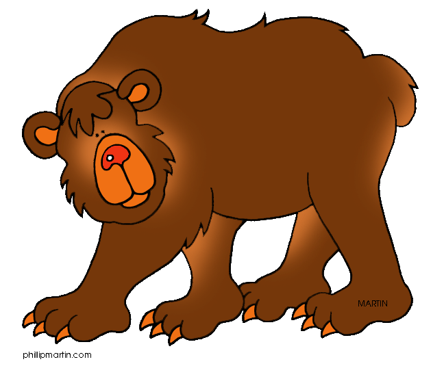 brown grizzly bear clipart. S