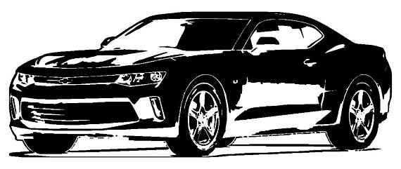Chevy SVG File 2018 Chevrolet Camaro ZL1 Clipart Vector Signage