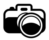 camera clipart black and whit