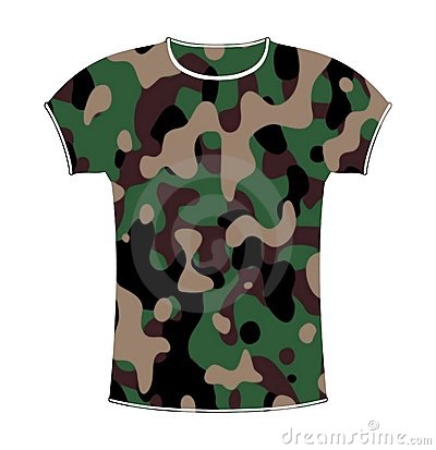 Camouflage T-shirt Royalty .