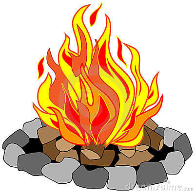 Orange Flames Campfire