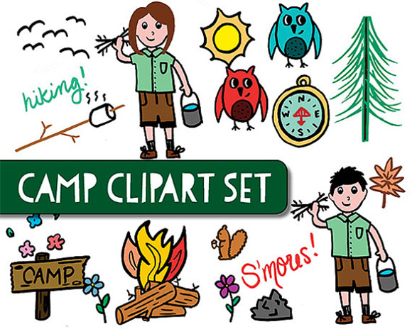 Camping clip art products . - Free Camping Clip Art