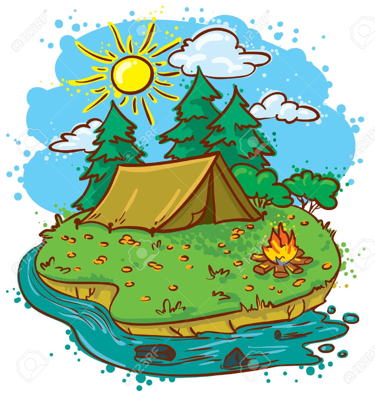camping clipart. Size: 64 Kb