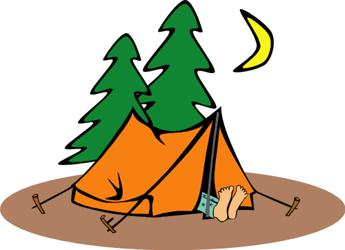 Campsite Clipart: free clipart for Labor Day funny feet sticking out of the  tent as