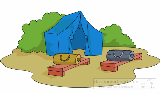 Tent Setup At Campground Clipart Size: 76 Kb