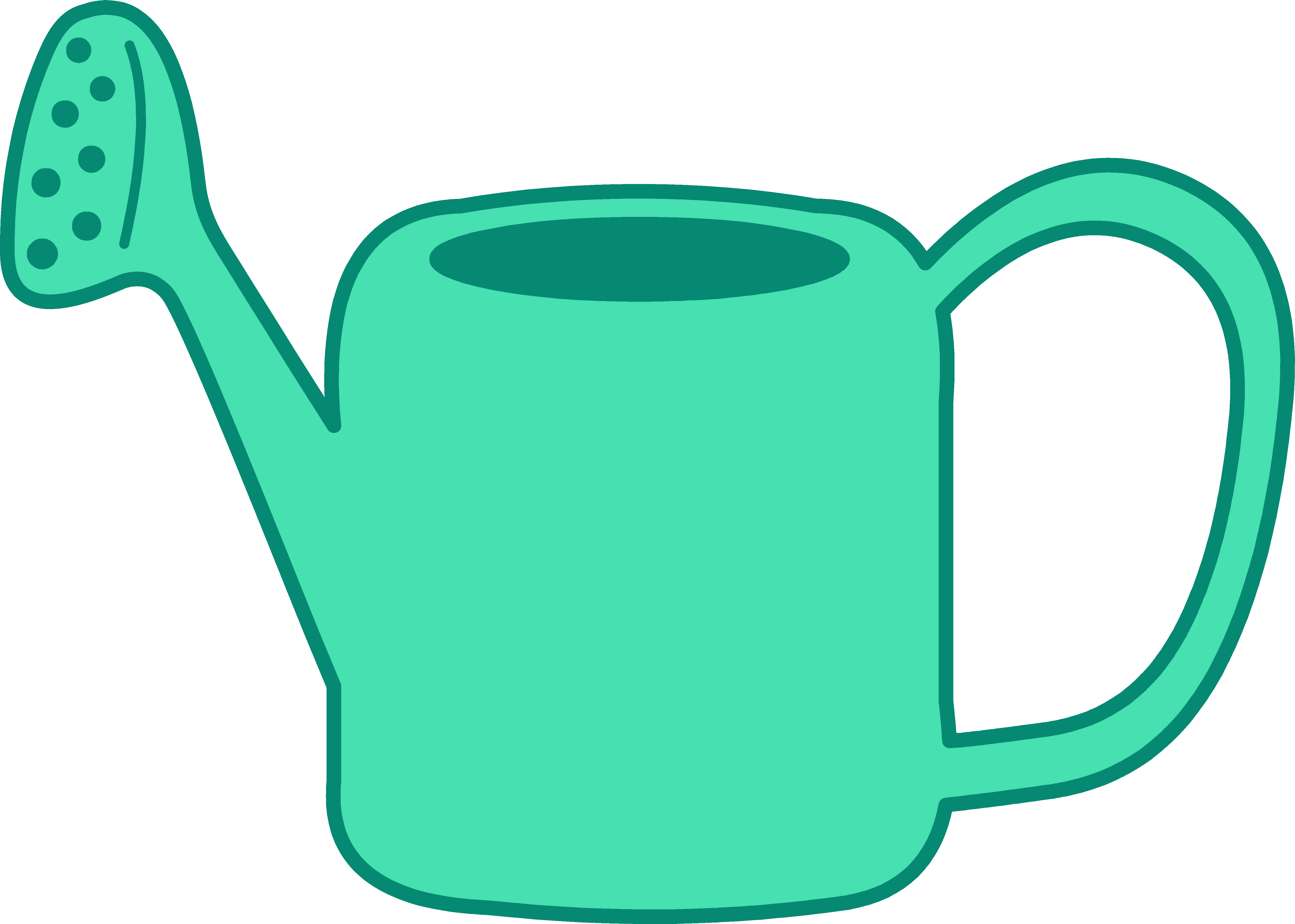 Smiling Watering Can Clip Art