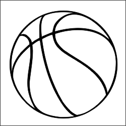 Basketball Outline Clip Art A