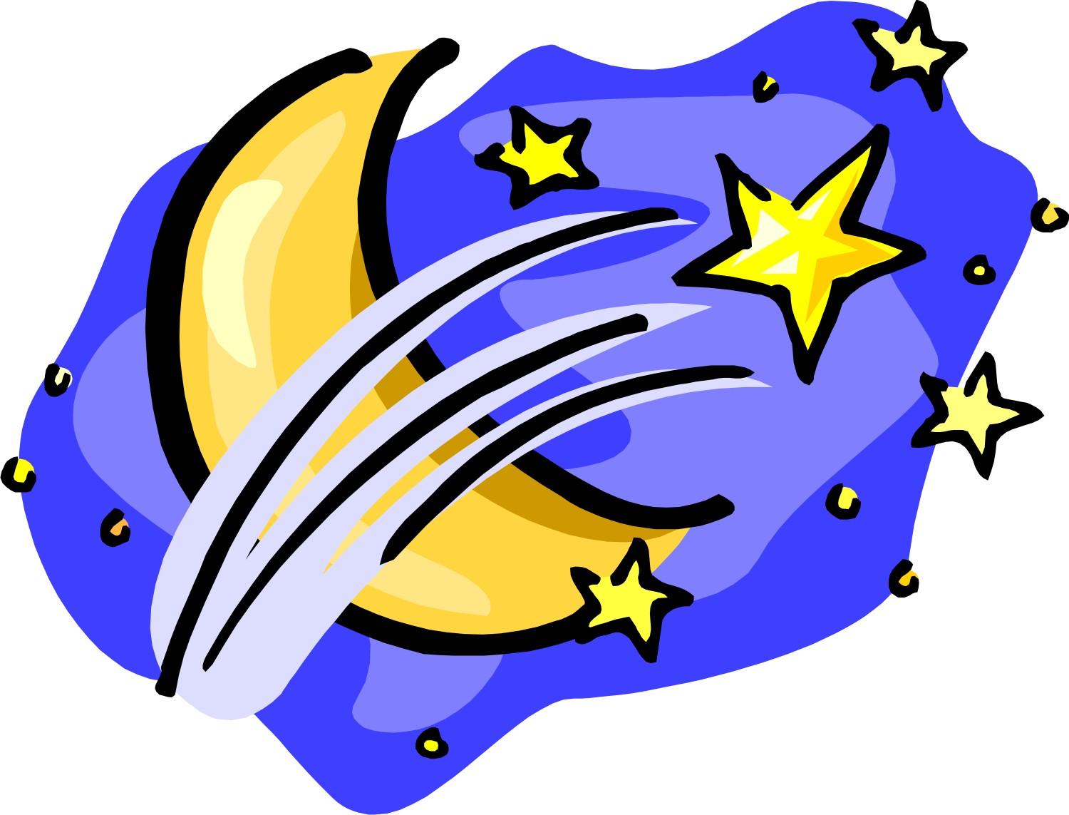Black Stars And Moon Clipart 