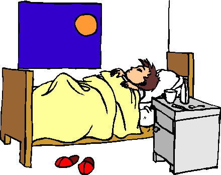Cartoon Person Sleeping At De