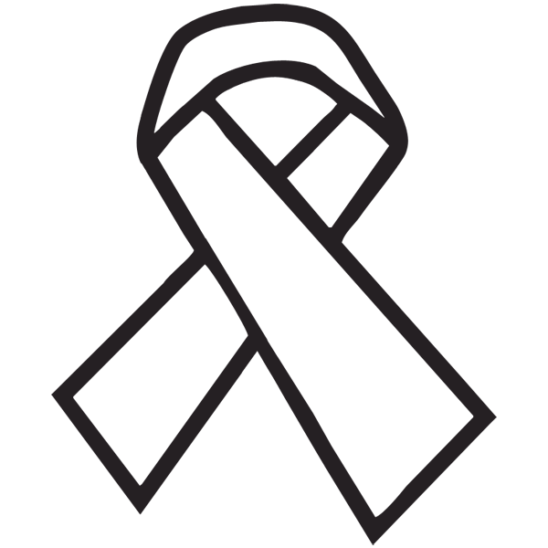 Cancer Ribbon Clip Art Black  - Cancer Ribbon Clipart